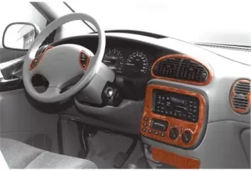 Chrysler Voyager 01.96 - 02.01 Kit Rivestimento Cruscotto all'interno del veicolo Cruscotti personalizzati 12-Decori