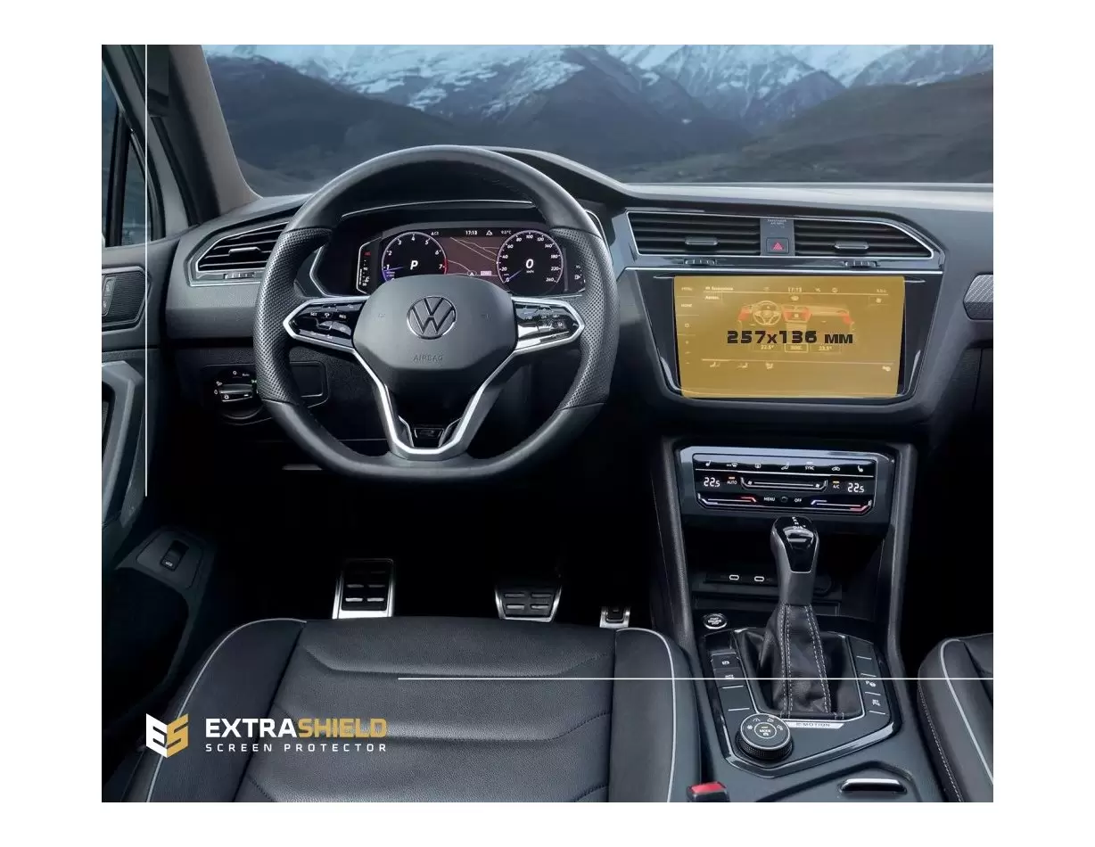 Volkswagen Tiguan (MK2) R-Line 2016 - Present Multimedia Discover Pro 9,2" Vetro Protettivo HD trasparente di navigazione Protez