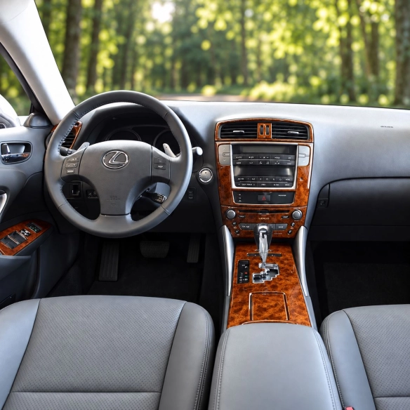 Lexus IS 2006-in poi set completo; cambio automatico; senza navigatore kit rivestimento cruscotto e interni 3D