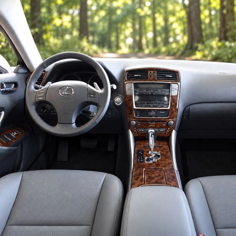 Lexus IS 2006-in poi set completo; cambio automatico; senza navigatore kit rivestimento cruscotto e interni 3D