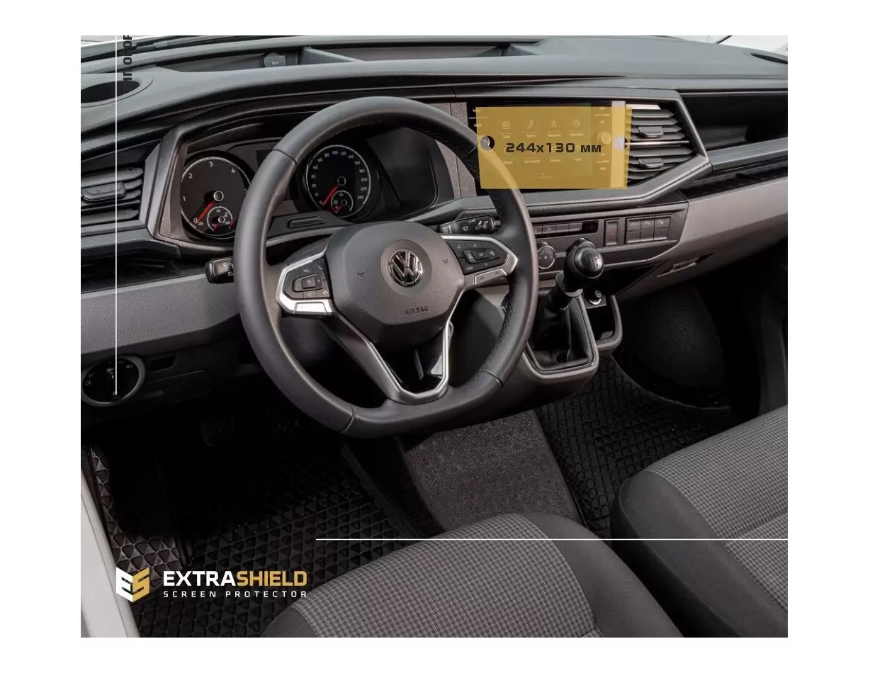 Volkswagen Transporter 6.1 2015 - 2019 Multimedia Composition Color 6,5" Vetro Protettivo HD trasparente di navigazione Protezio