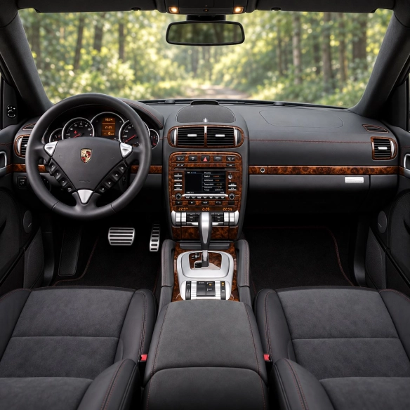 Porsche Cayenne 2003-2010 kit rivestimento cruscotto e interni 3D 87 pezzi