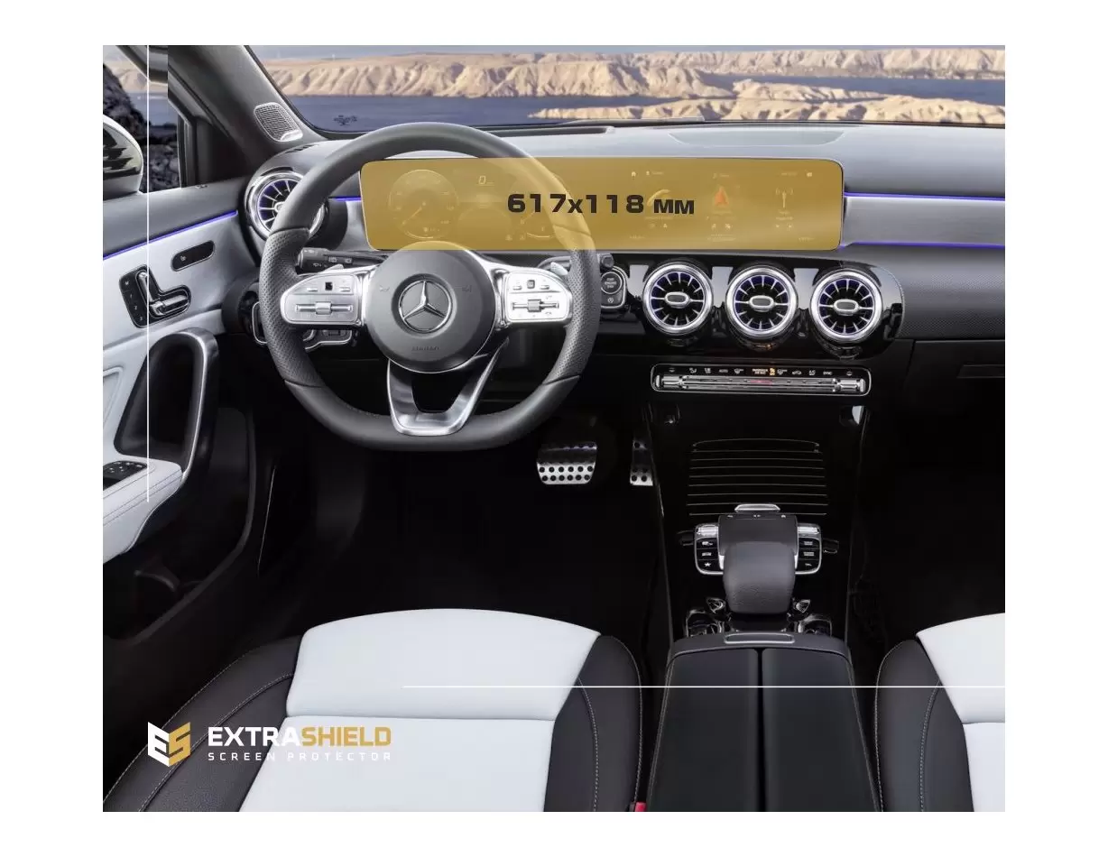 Mercedes-Benz A-class (W177/V177) 2018 - Present Digital Speedometer + Multimedia 10,25" Vetro Protettivo HD trasparente di navi
