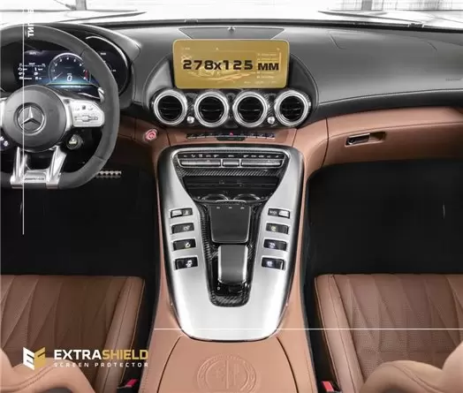 Mercedes-Benz AMG GT (C190/R190) 2016 - 2020 Multimedia 10,3" Vetro Protettivo HD trasparente di navigazione Protezione Mercedes-Benz AMG GT (C190/R190) 2016 - 2020 Multimedia 10,3" Vetro Protettivo HD trasparente di navigazione Protezione