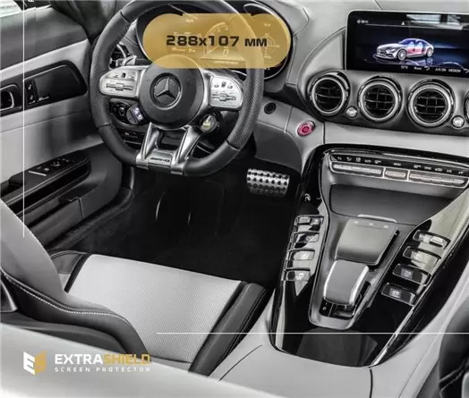 Mercedes-Benz AMG GT (C190/R190) 2016 - 2020 Digital Speedometer 10,25" Vetro Protettivo HD trasparente di navigazione Protezion Mercedes-Benz AMG GT (C190/R190) 2016 - 2020 Digital Speedometer 10,25" Vetro Protettivo HD trasparente di navigazione Protezion