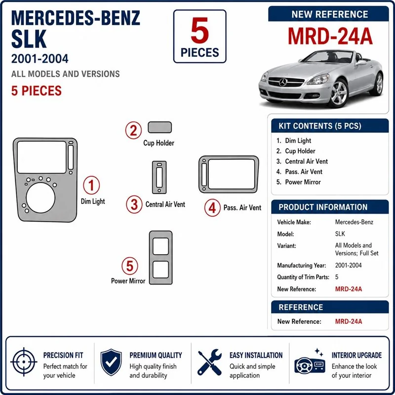 Mercedes Benz SLK 2001-2004 set completo kit cruscotto 3D
