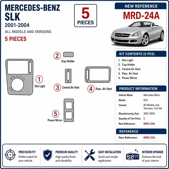 Mercedes Benz SLK 2001-2004 set completo kit cruscotto 3D