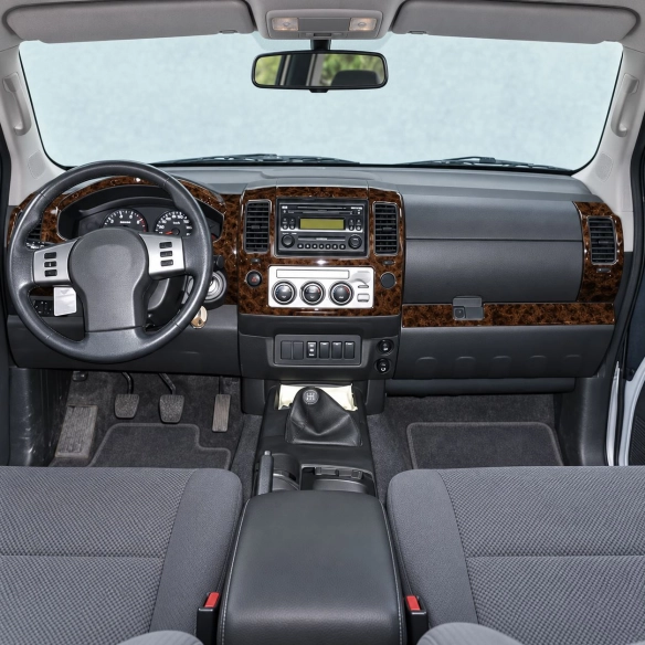 Nissan Navara D40 2006-2010 kit rivestimento cruscotto e interni 3D 12 pezzi
