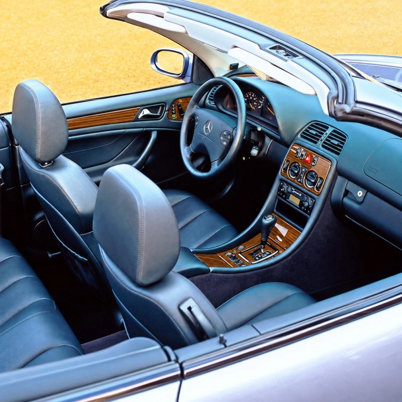 Mercedes-Benz W208 CLK 1997-2003 Cabrio kit rivestimento cruscotto e interni 3D 19 pezzi