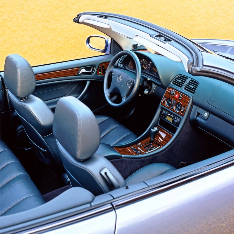 Mercedes-Benz W208 CLK 1997-2003 Cabrio kit rivestimento cruscotto e interni 3D 19 pezzi
