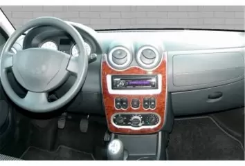 Dacia Sandero - Logan 07.08 - 12.09 Kit Rivestimento Cruscotto all'interno del veicolo Cruscotti personalizzati 18-Decori
