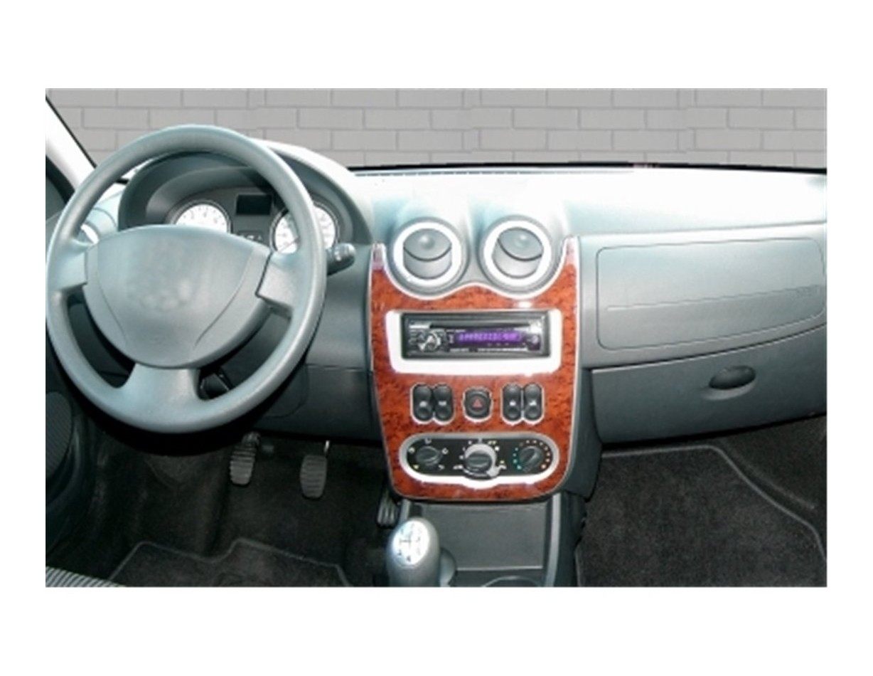 Dacia Sandero - Logan 07.08 - 12.09 Kit Rivestimento Cruscotto all'interno del veicolo Cruscotti personalizzati 18-Decori