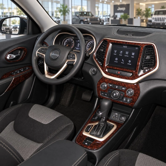 Jeep Cherokee 2014-in poi set completo; senza switch 4WD kit rivestimento cruscotto e interni 3D