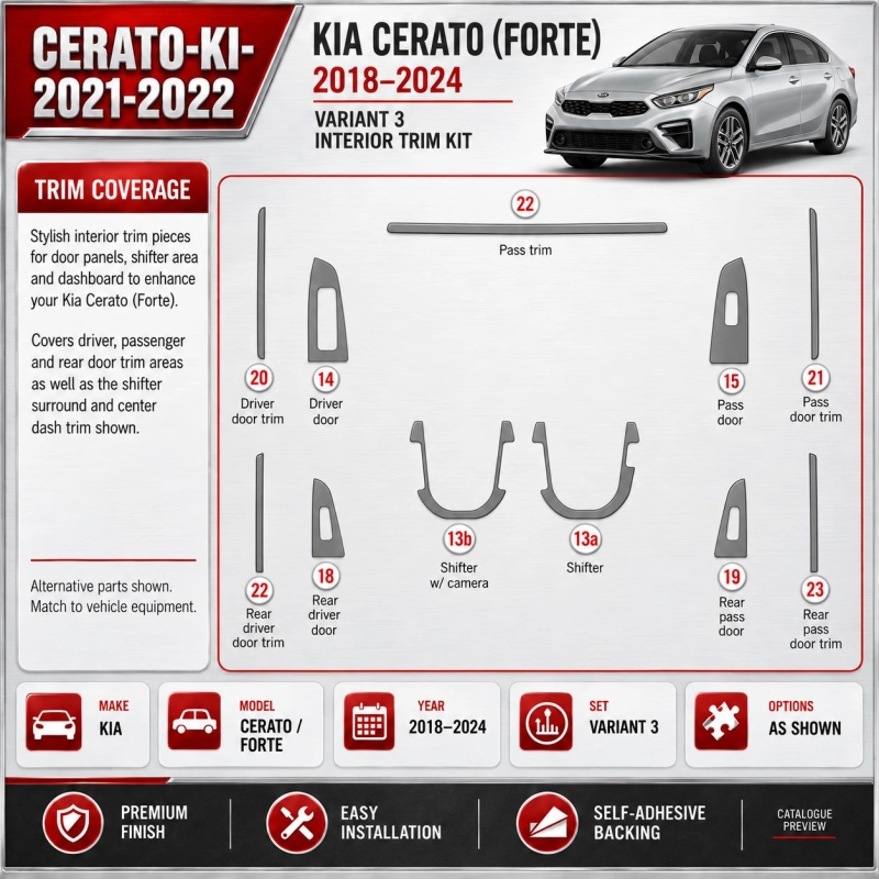 Kia Cerato 2021 2022 – Designer Trim – Kit completo per interni