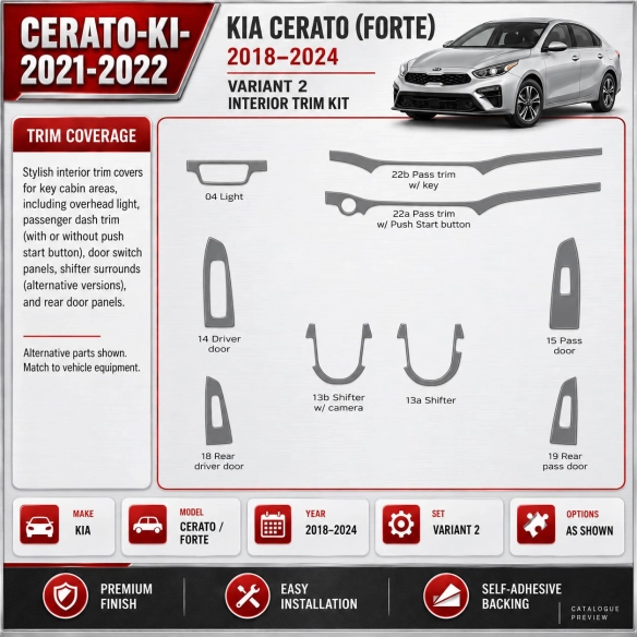 Kia Cerato 2021 2022 – Designer Trim – Kit completo per interni