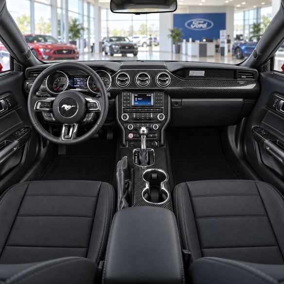 Ford Mustang 2015-2023 kit rivestimento cruscotto e interni 3D 67 pezzi