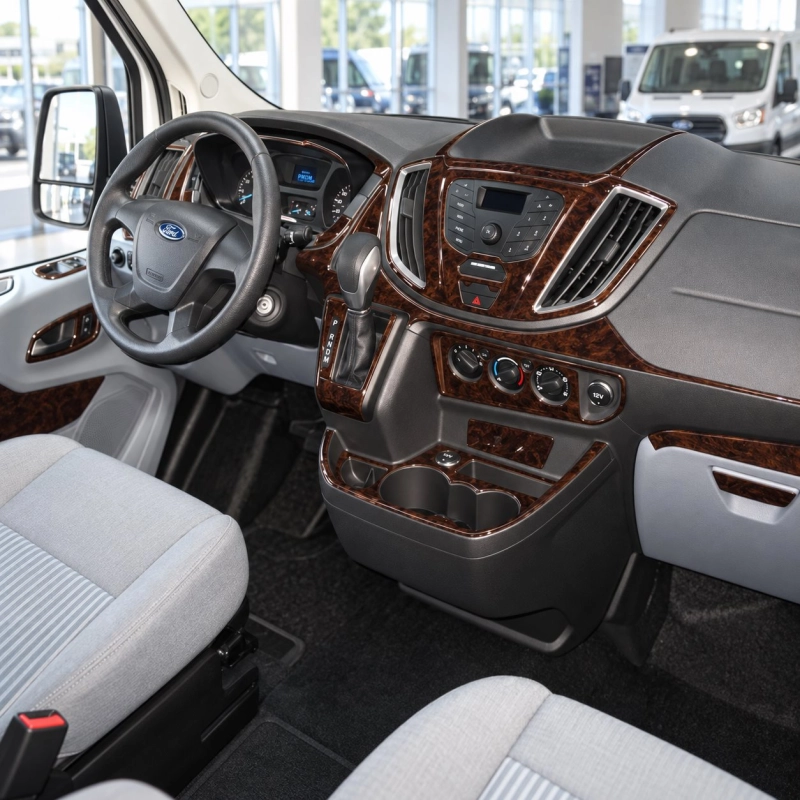 Ford Transit Dlux 2014-in poi kit rivestimento cruscotto e interni 3D 20 pezzi