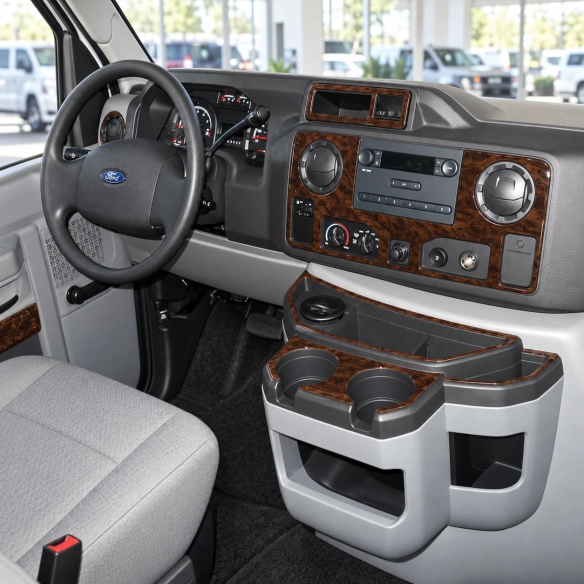 Ford E-Series E-Van 2012-2022 kit rivestimento cruscotto e interni 3D 19 pezzi
