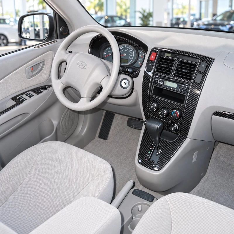Hyundai Tucson 2006-2009 cambio automatico kit rivestimento cruscotto e interni 3D