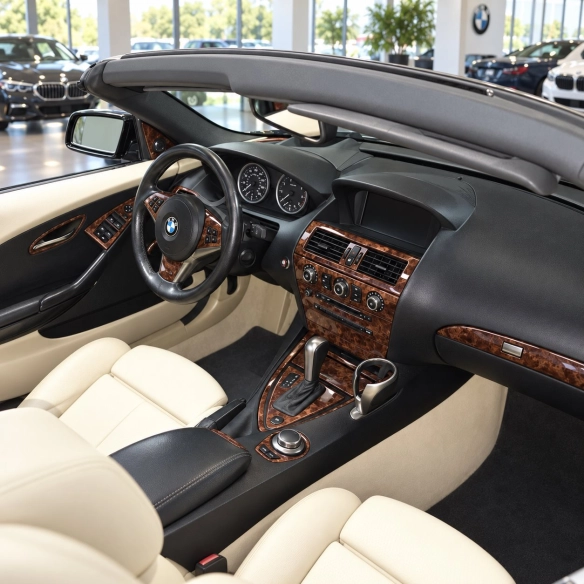 BMW 6-Series E 63 2008-2010 kit rivestimento cruscotto e interni 3D 34 pezzi
