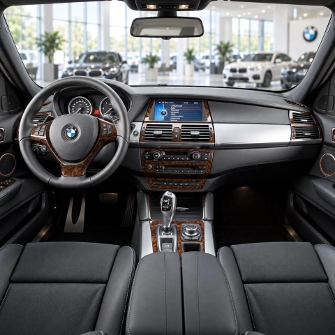 BMW X6 E71 2008-2014 kit rivestimento cruscotto e interni 3D 27 pezzi