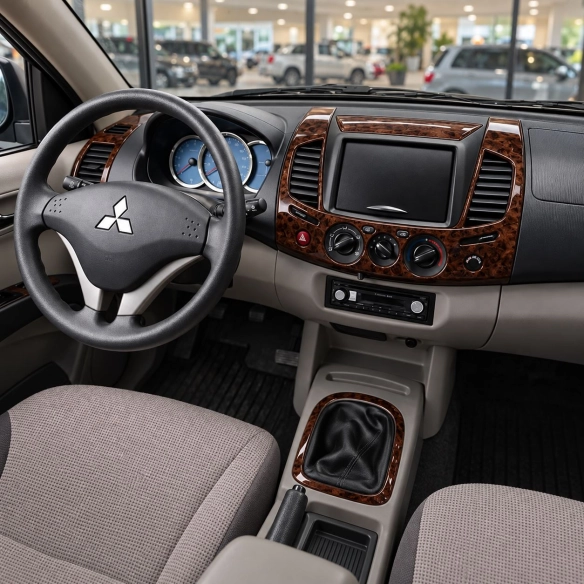 Mitsubishi L 200 4x4 2007-in poi kit rivestimento cruscotto e interni 3D 11 pezzi