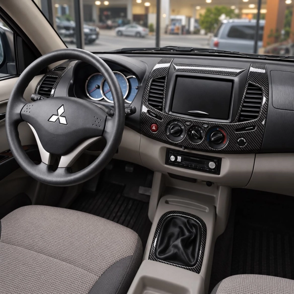 Mitsubishi L 200 4x4 2007-in poi kit rivestimento cruscotto e interni 3D 11 pezzi