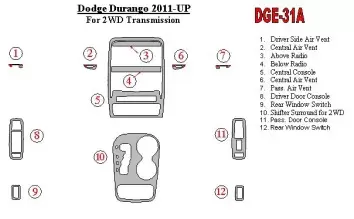 Dodge Durango 2011-UP Cruscotto BD Rivestimenti interni