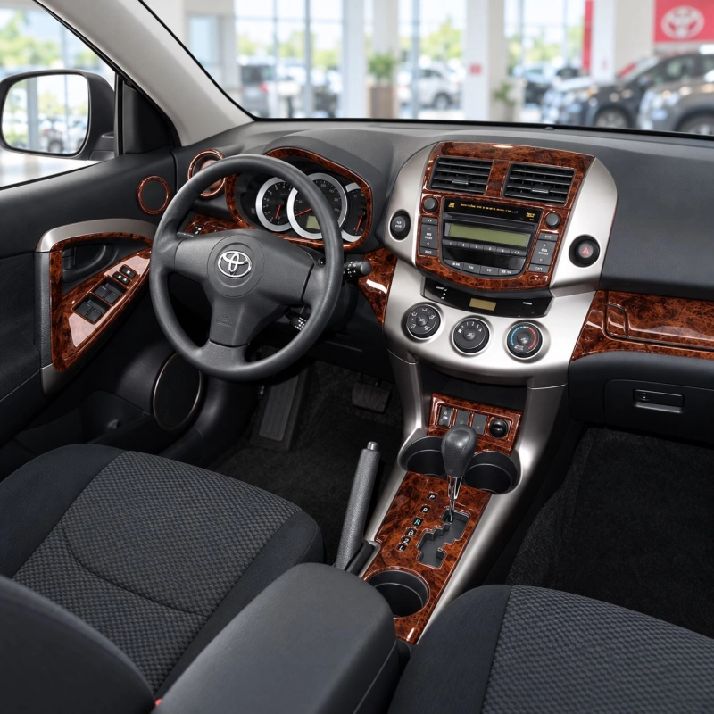 Toyota RAV-4 2006-in poi cambio automatico A / C Controls kit rivestimento cruscotto e interni 3D