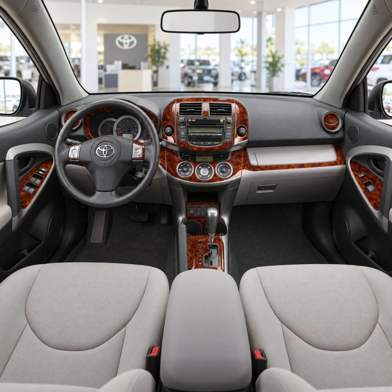Toyota RAV-4 2006-in poi cambio manuale A / C Controls kit rivestimento cruscotto e interni 3D