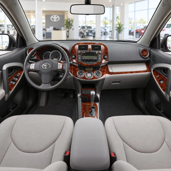 Toyota RAV-4 2006-in poi cambio manuale A / C Controls kit rivestimento cruscotto e interni 3D