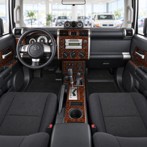 Toyota FJ Cruiser 2007-in poi Basic Set; cambio manuale kit rivestimento cruscotto e interni 3D