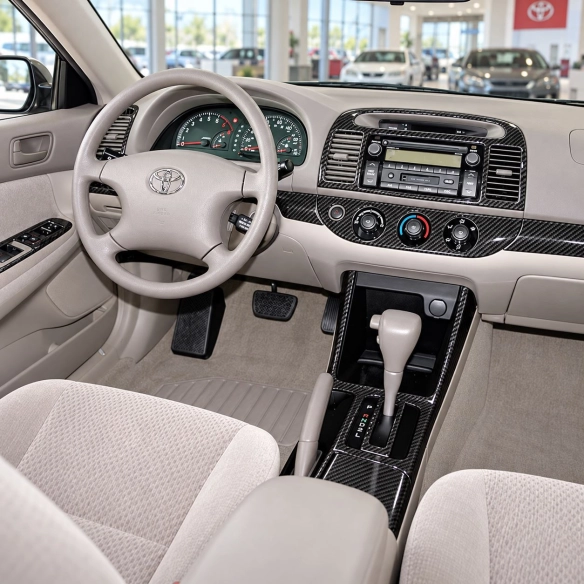 Toyota Camry 2005-2006 OEM Compliance; senza sistema di navigazione kit rivestimento cruscotto e interni 3D
