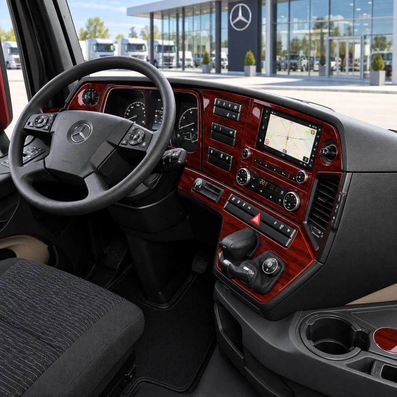 Mercedes-Benz Actros Antos 2016-in poi kit rivestimento cruscotto e interni 3D 24 pezzi