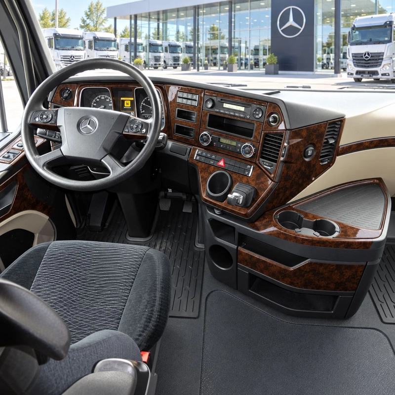 Mercedes-Benz Actros Antos 2016-in poi kit rivestimento cruscotto e interni 3D 26 pezzi
