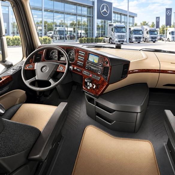 Mercedes-Benz Actros Antos 2016-in poi kit rivestimento cruscotto e interni 3D 26 pezzi