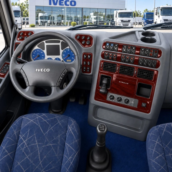 Iveco Stralis 2002-2007 kit rivestimento cruscotto e interni 3D 73 pezzi