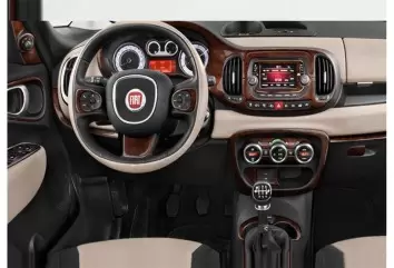 Fiat 500L 2012–2018 Kit Rivestimento Cruscotto all'interno del veicolo Cruscotti personalizzati 39-Decori