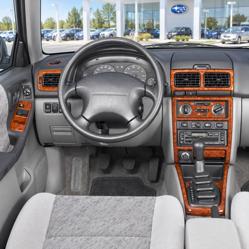 Subaru Forester 1997-2007 kit rivestimento cruscotto e interni 3D 13 pezzi