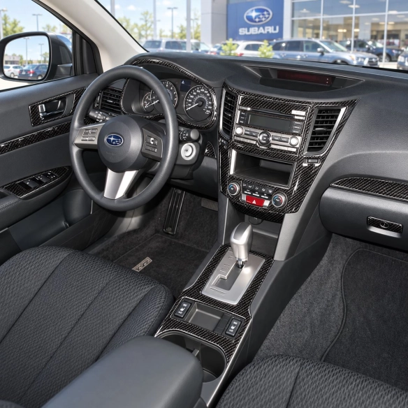 Subaru Legacy 2010-2014 kit rivestimento cruscotto e interni 3D 27 pezzi