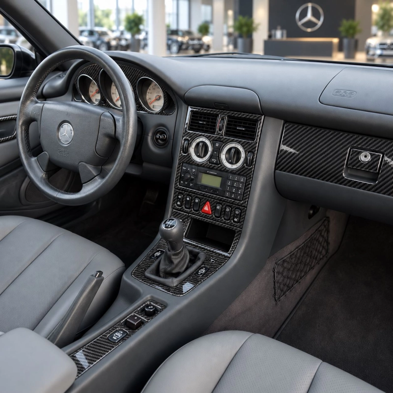 Mercedes-Benz SLK 2001-2004 set completo kit rivestimento cruscotto e interni 3D