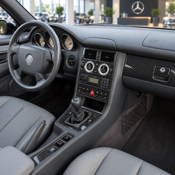 Mercedes-Benz SLK 2001-2004 set completo kit rivestimento cruscotto e interni 3D