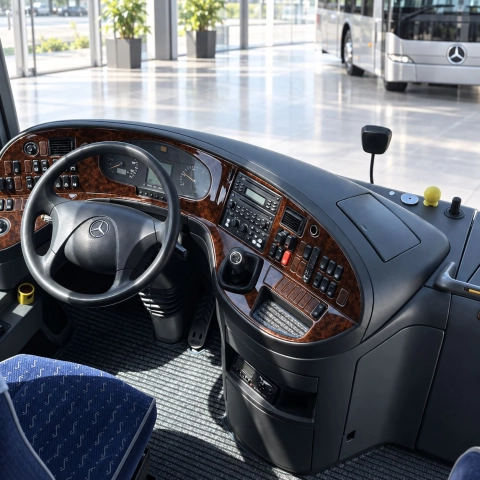 Mercedes-Benz Travego 2005-2010 kit rivestimento cruscotto e interni 3D 44 pezzi