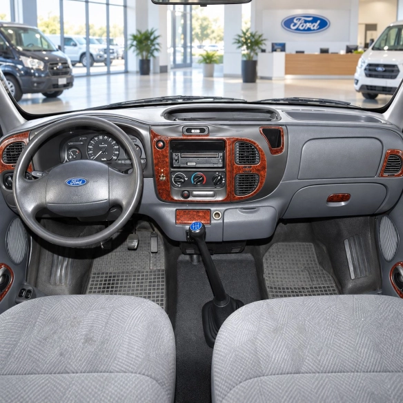 Ford Transit 2000-2006 kit rivestimento cruscotto e interni 3D 12 pezzi