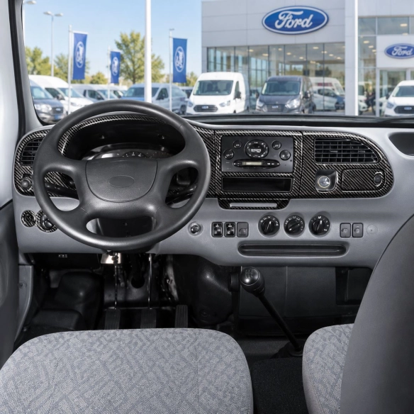 Ford Transit 1997-2000 kit rivestimento cruscotto e interni 3D 8 pezzi