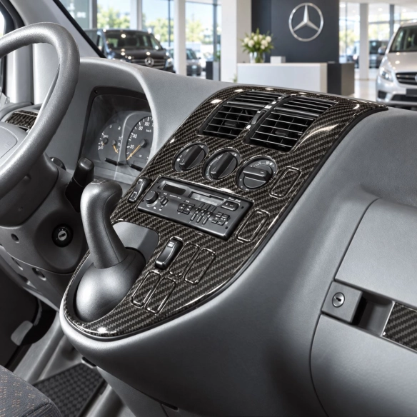 Mercedes-Benz Vito W638 1996-1999 kit rivestimento cruscotto e interni 3D 23 pezzi