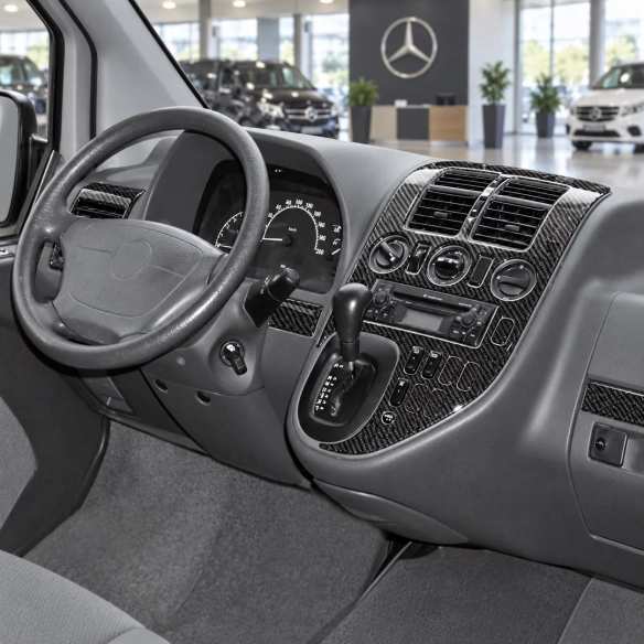 Mercedes-Benz Vito W638 1999-2004 kit rivestimento cruscotto e interni 3D 24 pezzi