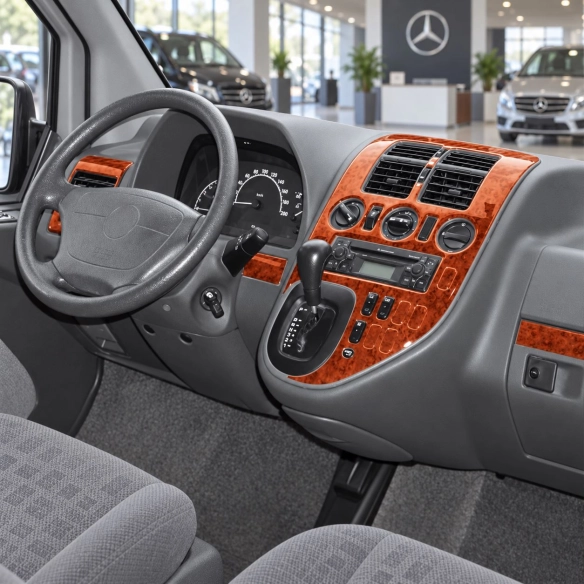 Mercedes-Benz Vito W638 1999-2004 kit rivestimento cruscotto e interni 3D 24 pezzi