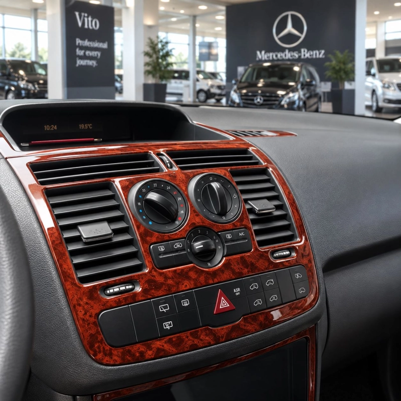 Mercedes-Benz Vito W639 2003-2006 kit rivestimento cruscotto e interni 3D 2 pezzi