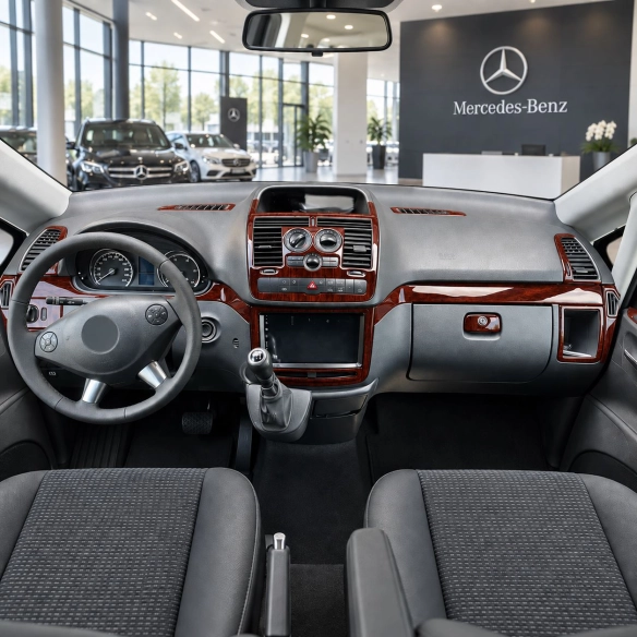 Mercedes-Benz Viano W639 2006-in poi kit rivestimento cruscotto e interni 3D 31 pezzi